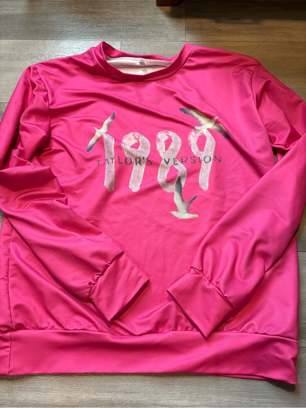 1989 Hot Pink Long-Sleeve Sweater